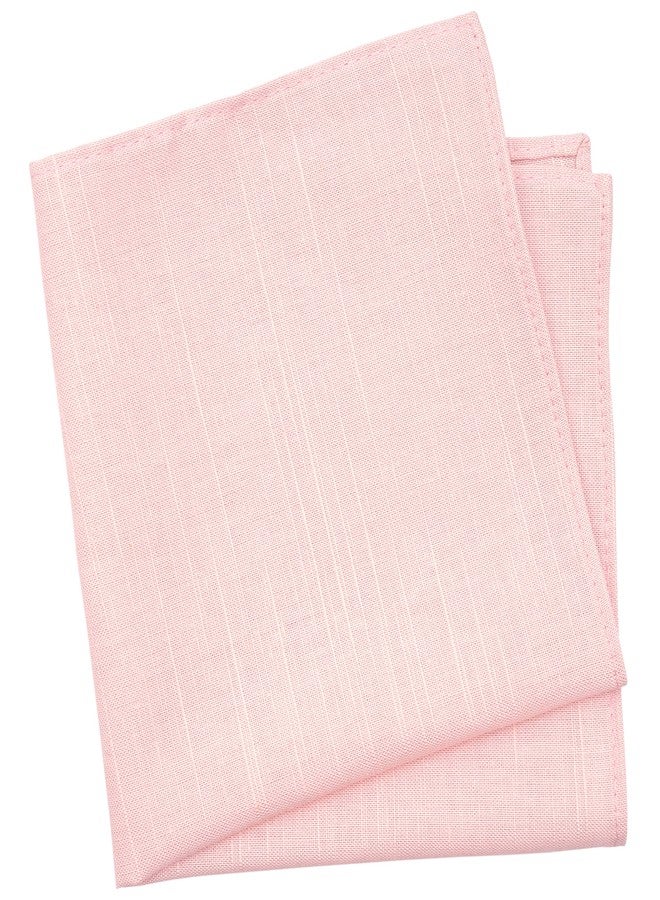 BELLUNO Petal Pink Pocket Square for Men, Cotton and Linen Blend - Image 1